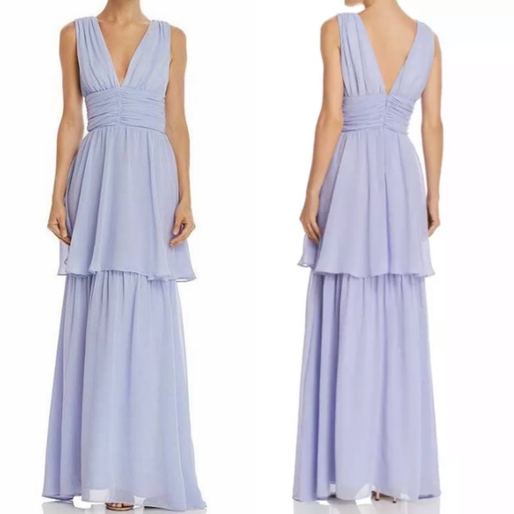 WAYF Sleeveless Plunge V Neck Dress Periwinkle NWT • S - Picture 2 of 9